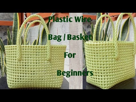 Plastic wire bag for beginners, 2 Roll plastic wire basket/bag making , plastic wire bag making 