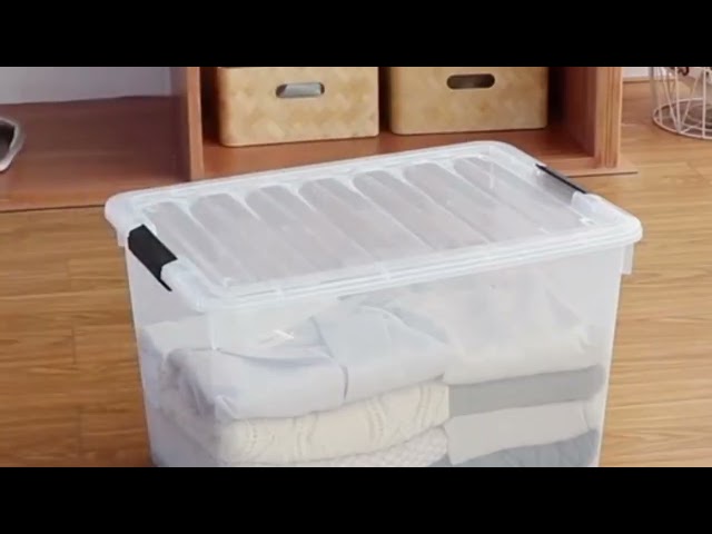 Vídeo relacionado con Caja decorativa Jive, juego de 3 cajas de almacenamiento de 5l con tapa, plástico (PP reciclado), negro, 3x5l (26,5 x 18,5 x 13,5 cm)