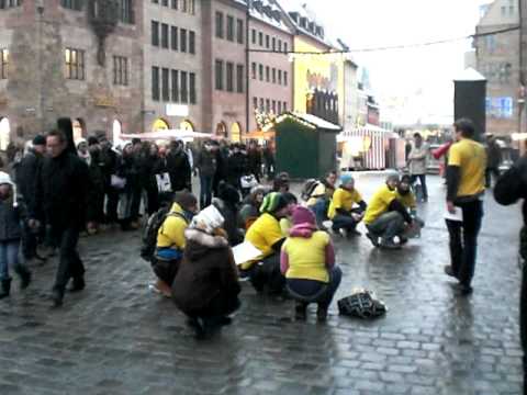 Flashmob Nürnberg gegen Sparkurs bei der Bildung I