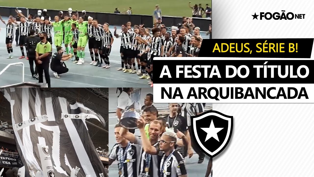 [Antes/durante/depois] – Jogadores e torcida do Botafogo festejam título da Série B do Brasileirão no Nilton Santos 🏆🔥