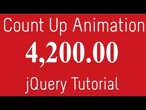 Count Up Animation in Jquery