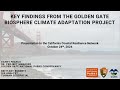 CRN Webinar: Key Findings from the Golden Gate Biosphere Climate Adaptation Project