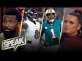 Does Lamar Jackson, Ravens, or Tua, Dolphins have the edge in Week 17? | NFL | SPEAK