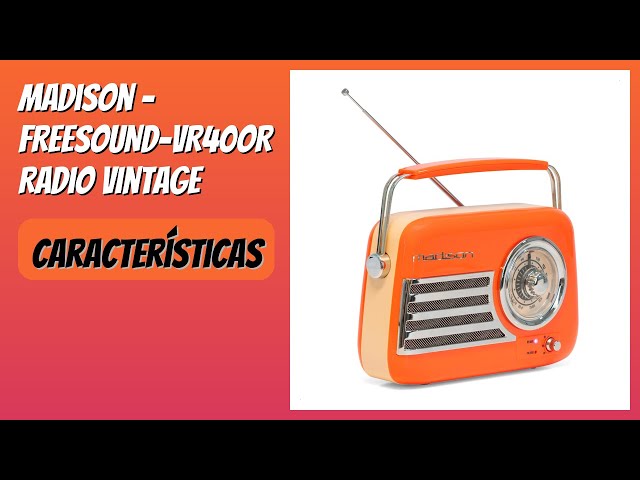 Vídeo relacionado con Madison - FREESOUND-VR40OR-MAT - Radio a batería Larga 30W Vintage - Bluetooth, USB & FM - Naranja Mate - Vintage, Nostálgico, Retro