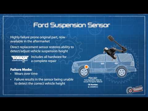 Highlighted part: suspension ride height sensor