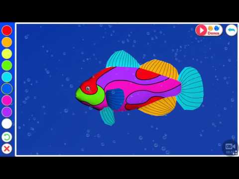 Dancing fishes 3D Coloring App Video