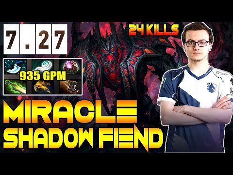 Miracle Shadow Fiend God 200 IQ Razes Unleashed Monster Magical Build 24 Kills 7.27a Dota 2 Gameplay