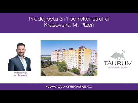 PRODÁNO - Prodej zařízeného bytu 3+1 po rekonstrukci, Krašovská 14, Plzeň