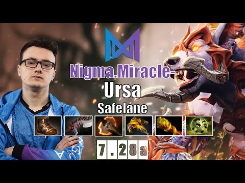 Ursa Safelane | Nigma.Miracle- | CRAZY M-GOD URSA | 7.28a Gameplay Highlights