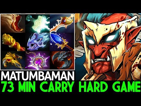 MATUMBAMAN [Troll Warlord] 73 Min Carry Hard Game Full 9 Slotted 7.22 Dota 2