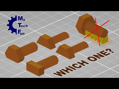 Testing horizontally 3D printed bolts without supports - how strong are these sliced screws?