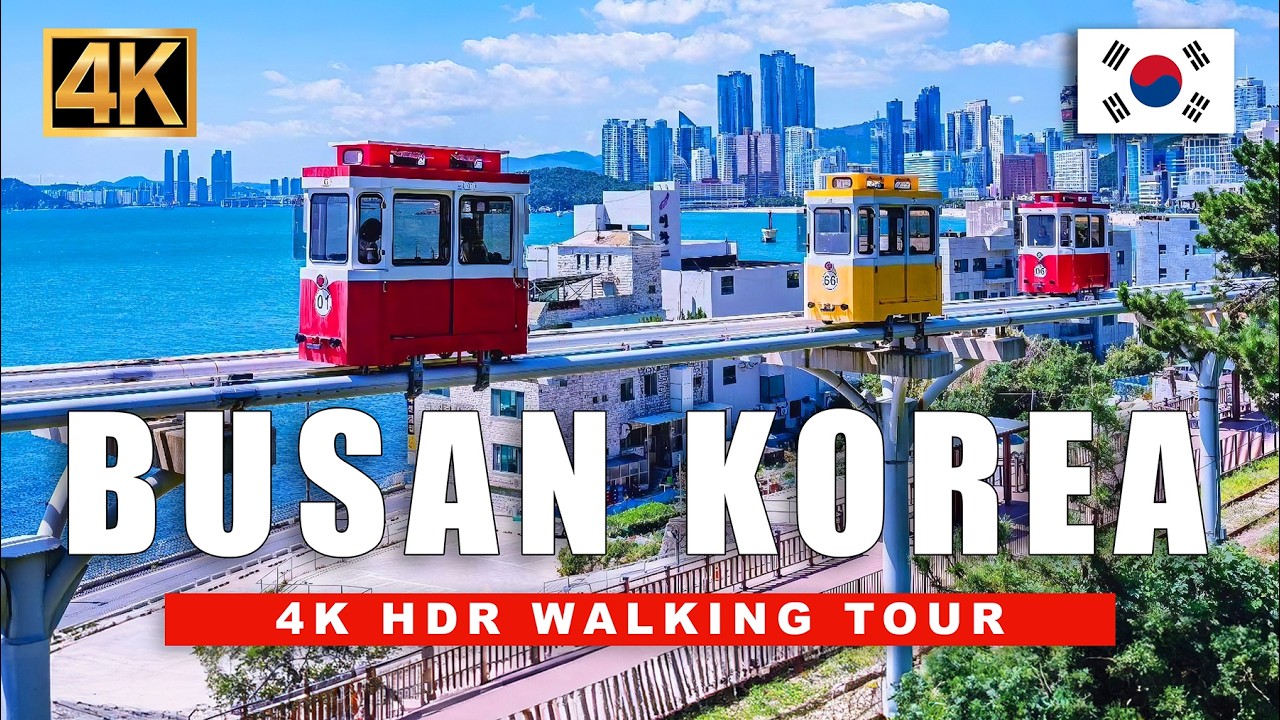 Immersive street-level walking tour through Busan Haeundae, South Korea, showcasing authentic urban landscapes, local architecture, and the vibrant atmosphere of the city's neighborhoods