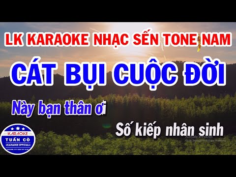 Liên Khúc Karaoke Nhạc Sống Trữ Tình Bolero Tone Nam Dễ Hát | Cát Bụi Cuộc Đời | Tình Nghèo Có  Nhau