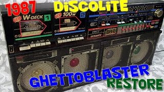 Restoring 1987 GHETTOBLASTER DYNASTY DISCOLITE PERSONAL DISCO COMPONENT SKITRONIC LTD