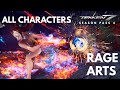 TEKKEN 7 ALL CHARACTERS RAGE ARTS
