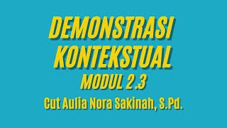 Demonstrasi Kontekstual Modul - 2.3