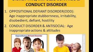 DISRUPTIVE, IMPULSE-CONTROL AND CONDUCT DISORDERS
