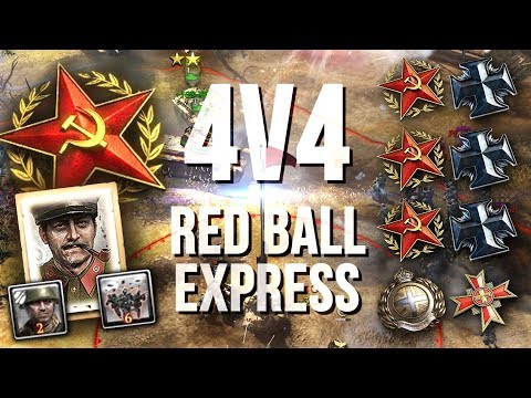 THE ALLIED INVASION CANNOT BE STOPPED [4v4] [SOV] [Red Ball Express] — Full Match of CoH2