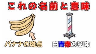 これらの  名前 と 意味  分かりますか？