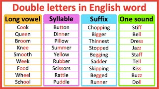 Double letters in words | When to use double letters | Long vowel, syllables, suffix & one sound