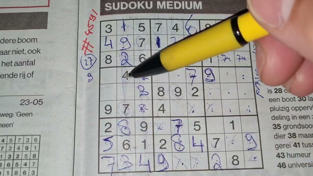 <h1 class=title>And Max has won the F1 race in Barcelona. (#4591) Medium Sudoku puzzle 05-23-2022</h1>