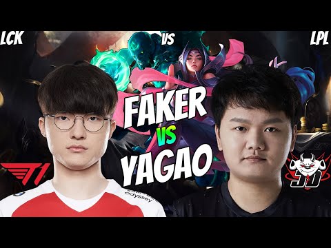 T1 Faker vs JDG Yagao - FAKER (IRELIA) VS YAGAO (RYZE) - LCK VS LPL -  LOL PROVIEW
