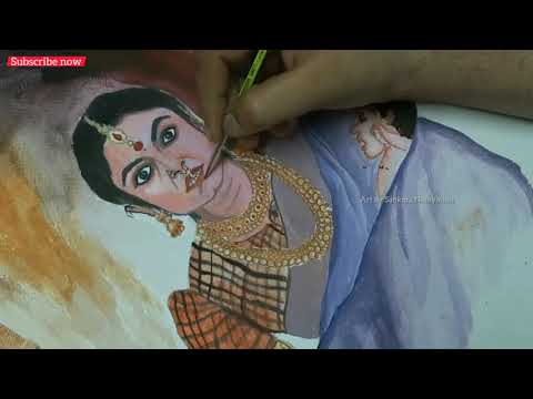 how to draw sivagami devi | How to draw Rama Krishnan |  #Calendar_Artist | Hyper_Realistic Drawing