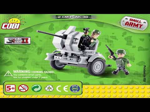 Cobi Instructions | Small Army / Ww2 | 2181 | Flak 38/2 Cm - German Anti-Aircraft Gun
