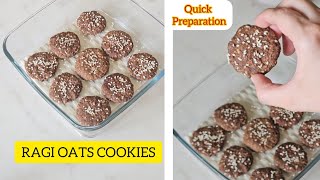 Ragi Oats Cookies for kids | Bake or Airfry #quickbites #cookies #ragicookies