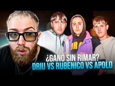 ¿GANÓ LA BATALLA SIN RIMAR NI UNA? | DRIU VS RUBENICO VS APOLO REGIONAL GOD SIZE