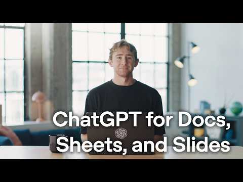 Video Thumbnail: Work with docs, sheets, and slides in ChatGPT