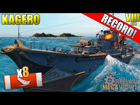 Kagerō 8 Kills & 154k Damage | World of Warships Gameplay 4k