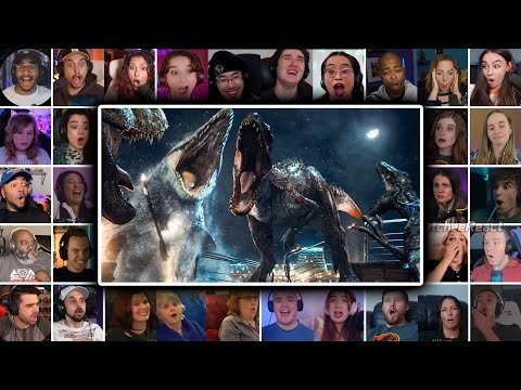 Final Dinosaur Battle Scene | Jurassic World (2015) Reaction Mashup