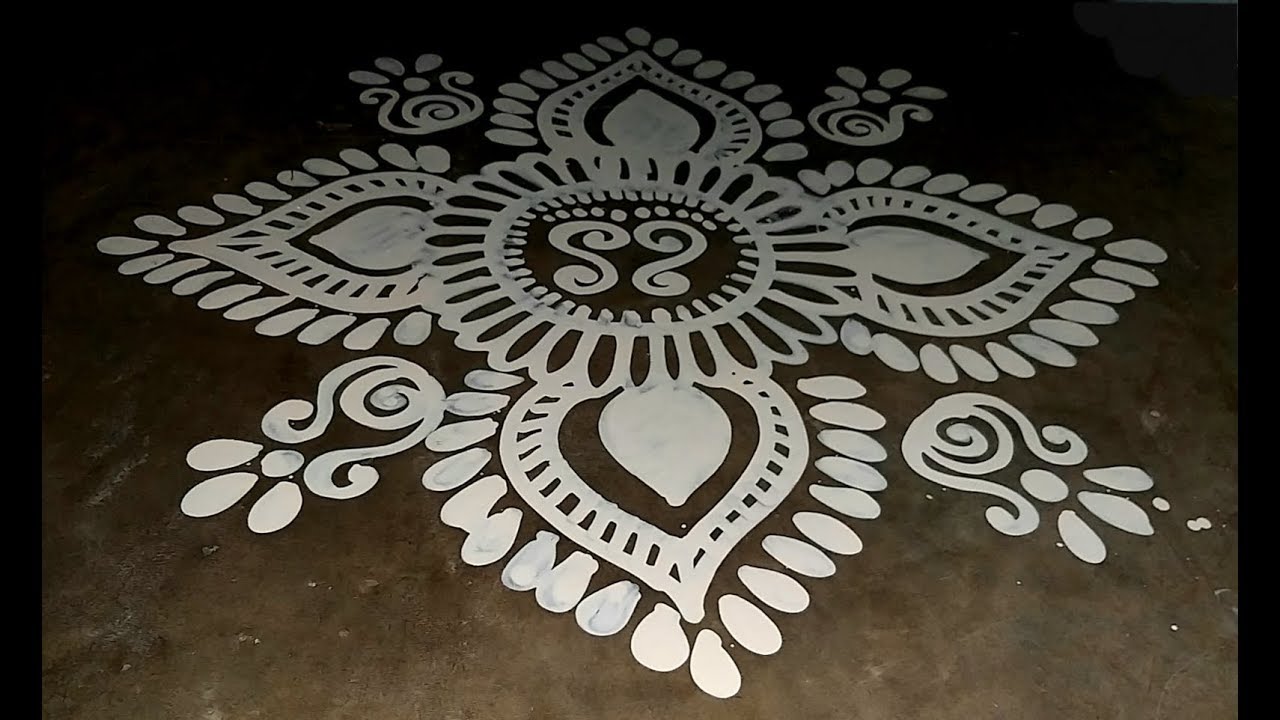 Alpana rangoli design for festival by swagata