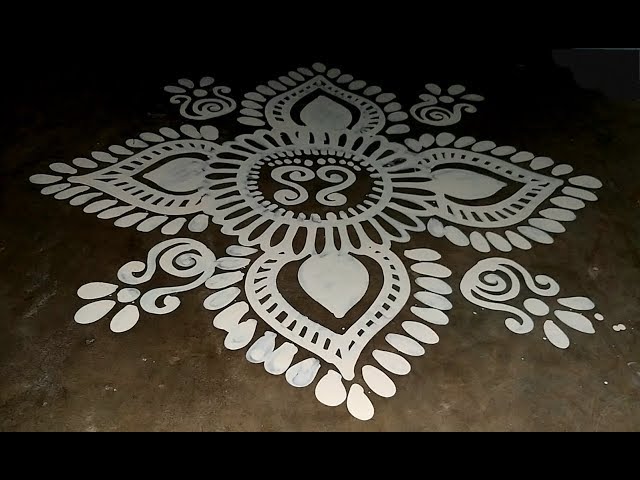 Alpana rangoli design for festival by swagata