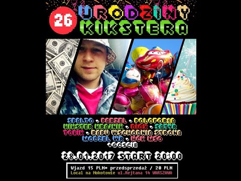 Zaproszenie na 26. Urodziny Kikstera - Serum Sklep / AK47 Skateshop