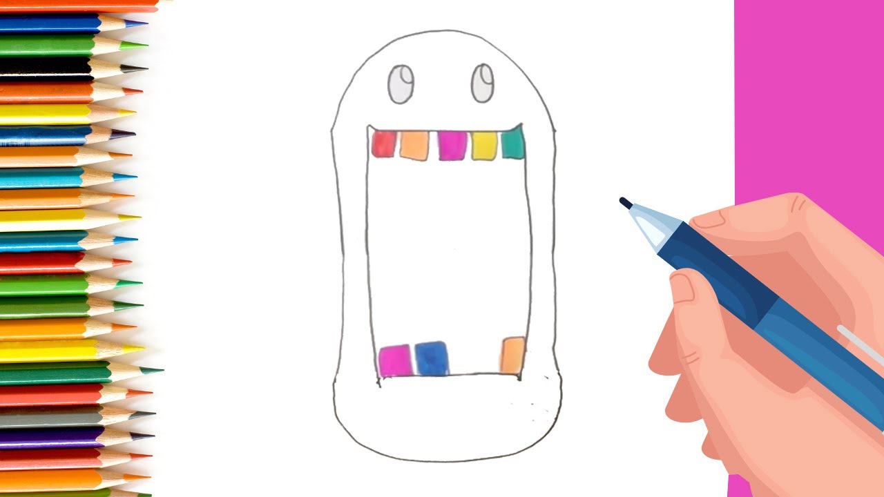 How to draw boy without teeth folding surprise