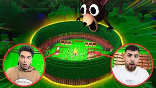 قضيت 99 يوم في الغابه مع صديقي هيكا في محاوله انقاذ الاطفال وبناء حصن امن ???????????? | roblox