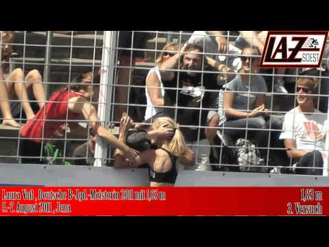 06.08.2011: Laura Voß springt mit 1,83m zum deutschen Meisstertitel im Hochsprung der WJB