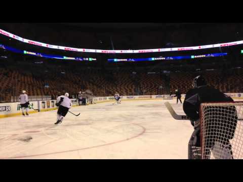 LA KINGS Practice at TD Garden 1/19/14