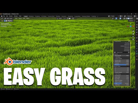 Create realistic grass in Blender 2025 ( No Particle System)
