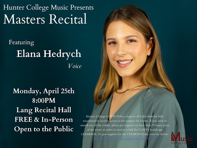 Voice Recital: Elana Hedrych