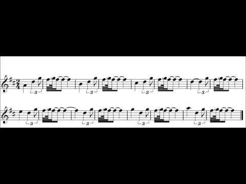 Great Highland Bagpipes Intermediate Exercise 23 – low pitch quarter speed