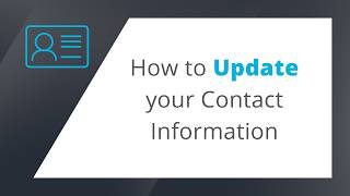 How To Update Your Contact Information