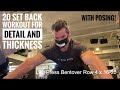 20 Set Back Workout For Detail and Thickness!