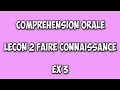 Compréhension orale faire connaissance Ex 3 ...