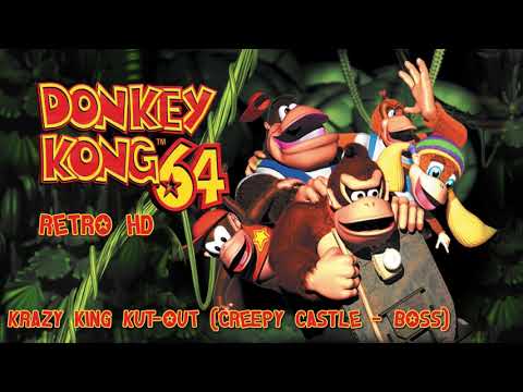 Donkey Kong 64: Krazy King Kut-Out (Creepy Castle - Boss) HD