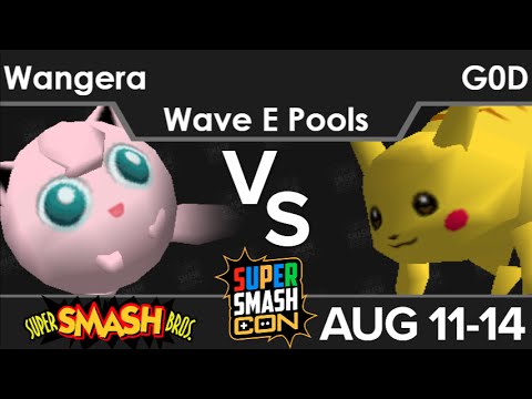 SSC16  - Wangera (Jigglypuff) vs G0D (Pikachu, C Falcon) Wave E Pools - SSB64