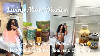Living Alone Diaries | First week in corporate recap, Health Journey, Getting a Curly cut
