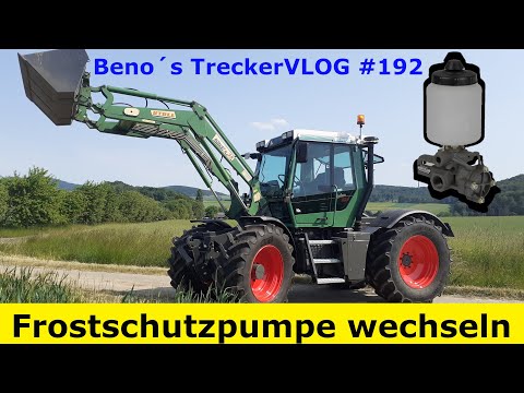 Replacing/disassembling the air pressure pump on a Fendt Xylon tractor | Repairing the hand throt...